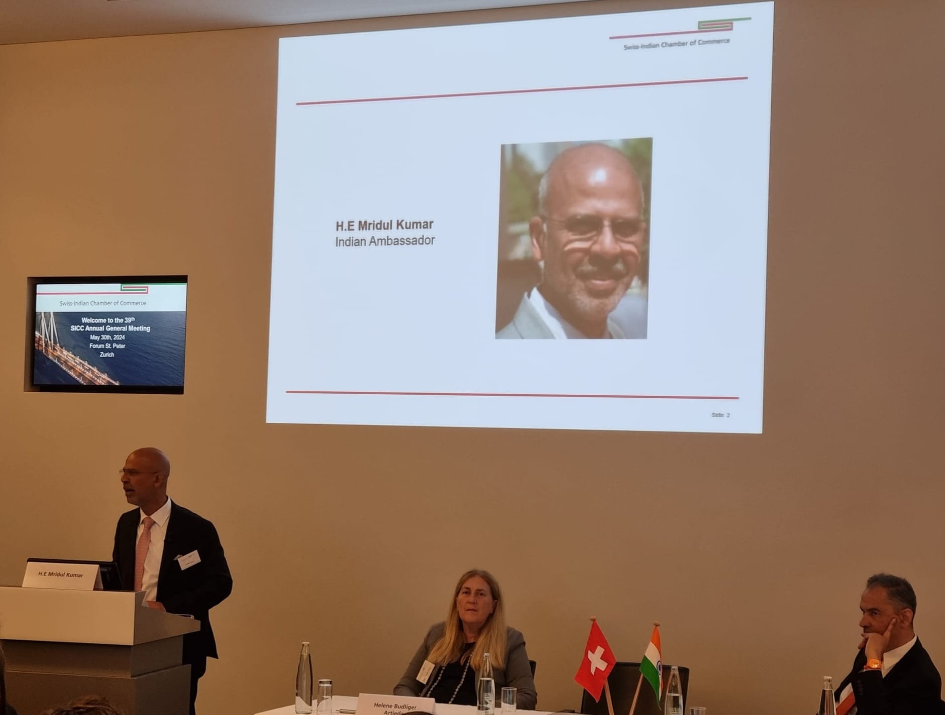 Ambassador’s address at  Swiss - Indian Chamber of Commerce 39th AGM  in Zurich on 30 May 2024